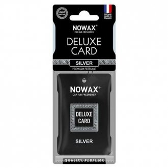 Фото автозапчастини ароматизатор целюлозний (на дзеркало) серія Delux Card - Silver NOWAX NX07732