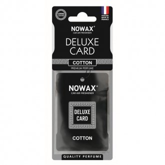 Ароматизатор целюлозний серія Delux Card 6 г. - Cotton (50шт/ящ) NOWAX NX07734