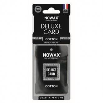 Фото автозапчастини ароматизатор целюлозний (на дзеркало) серія Delux Card - Cotton NOWAX NX07734