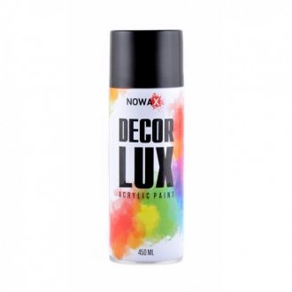 Акриловая краска черный глянец Decor Lux (9005) 450мл NOWAX NX48010 (фото 1)