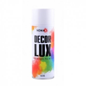 Акриловая краска белый глянец Decor Lux (9010) 450мл NOWAX NX48012 (фото 1)