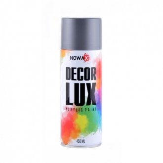 Акриловая глянцевая краска серебряно серая Decor Lux (9022) 450мл NOWAX NX48016