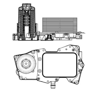 Фото автозапчасти масляный радиатор LAND ROVER RANGE ROVER III, RANGE ROVER IV, RANGE ROVER SPORT 4.4D 07.10- NRF 31827