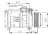 Фото автозапчастини компресор кондиціонера BMW 3 (E36), 5 (E34), 7 (E32), Z3 (E36) 2.0-3.4 09.86-06.01 NRF 32048 (фото 5)