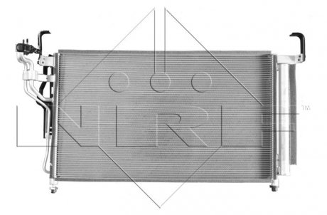 Радиатор кондиционера (с осушителем) HYUNDAI H-1 CARGO, H-1 TRAVEL 2.5D 02.08- NRF 350026