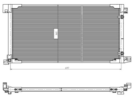 Фото автозапчасти радиатор кондиционера TOYOTA PRIUS PHV 1.8H 01.16- NRF 350449