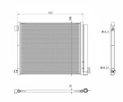 Радиатор кондиционера (с осушителем) NISSAN MICRA IV 1.2 03.11- NRF 350469 (фото 1)