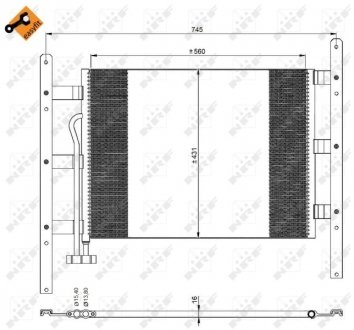 Фото автозапчасти радиатор кондиционера 560x431x16 MAN E2000, F2000 01.94- NRF 35329