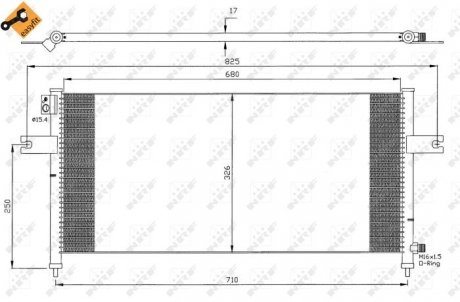 Фото автозапчасти радиатор кондиционера NISSAN NAVARA, PICK UP 2.4/2.5D 02.98- NRF 35380