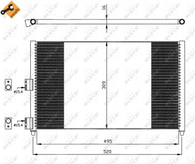 Фото автозапчасти радиатор кондиционера FIAT IDEA, PUNTO; LANCIA MUSA 1.3D-1.9D 06.03- NRF 35502