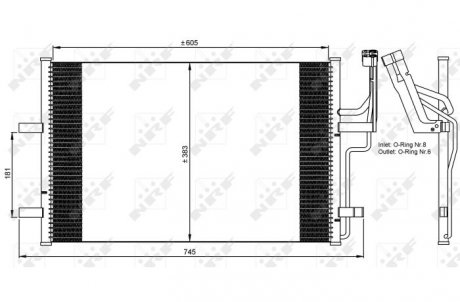 Фото автозапчасти радиатор кондиционера MAZDA 3 1.6D 06.04-12.09 NRF 35507