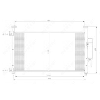 Фото автозапчастини радіатор кондиціонера (з осушувачем) HONDA CIVIC VIII 1.4-2.2D 09.05- NRF 35763