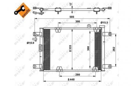 Фото автозапчасти радиатор кондиционера SUZUKI GRAND VITARA I 2.0/2.0D/2.5 03.98-07.03 NRF 35768