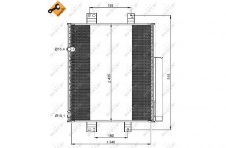 Фото автозапчасти радиатор кондиционера (с осушителем) DAIHATSU MATERIA 1.3/1.5 10.06- NRF 35853