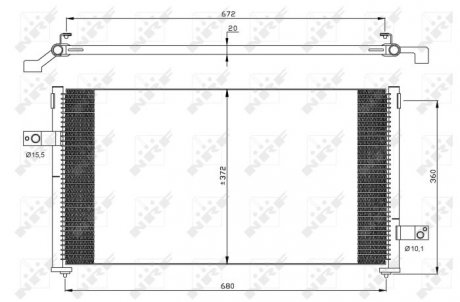 Фото автозапчасти радиатор кондиционера SUBARU FORESTER 2.0 08.97-09.02 NRF 35877