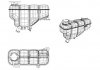 Фото автозапчасти расширительный бачок (с крышкой) MERCEDES C T-MODEL (S202), C (W202), CLK (A208), CLK (C208), G (W463) 03.93- NRF 454037 (фото 1)