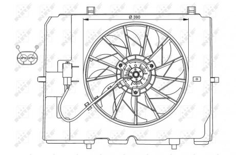 Вентилятор, охлаждение двигателя NRF 47067