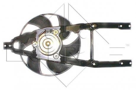 Вентилятор радиатора (с корпусом) FIAT CINQUECENTO, SEICENTO / 600 0.9/1.1 07.91-01.10 NRF 47227 (фото 1)
