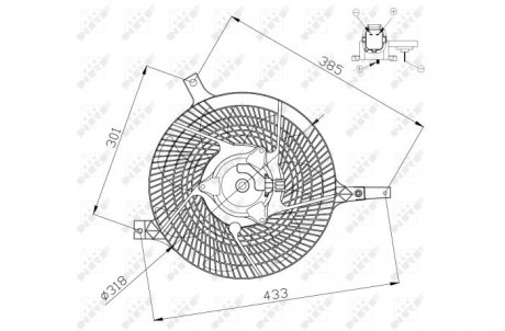 Фото автозапчасти вентилятор радіатора NRF 47572