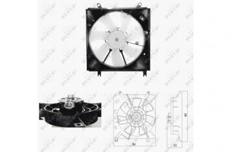 Фото автозапчасти вентилятор радіатора NRF 47696