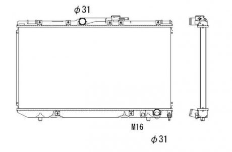 Фото автозапчасти радиатор двигателя TOYOTA CARINA E 2.0D 04.92-01.96 NRF 503964