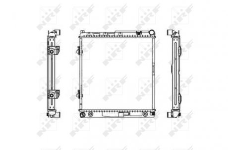 Фото автозапчасти радиатор двигателя MERCEDES COUPE (C124), KOMBI T-MODEL (S124), SEDAN (W124) 2.0/2.3 12.84-06.93 NRF 506575