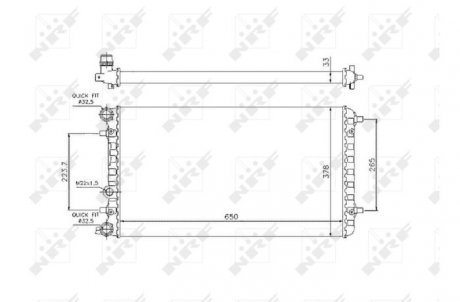 Фото автозапчасти радиатор двигателя Volkswagen NEW BEETLE 1.4-2.5 01.98-10.10 NRF 509644