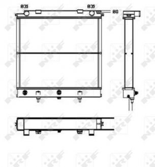 Фото автозапчастини радіатор двигуна LAND ROVER RANGE ROVER II 2.5D 07.94-03.02 NRF 52129