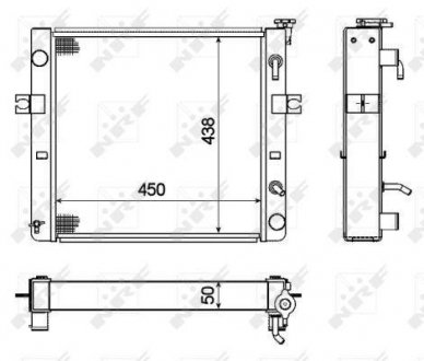 Фото автозапчасти радиатор, охлаждение двигателя NRF 52297A