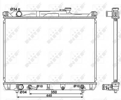 Фото автозапчасти радиатор двигателя SUZUKI GRAND VITARA I 2.7 09.01-07.03 NRF 53037 (фото 1)