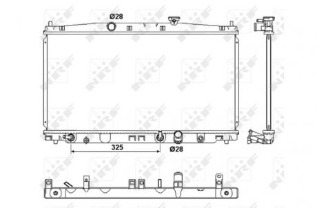 Фото автозапчасти радиатор двигателя HONDA INSIGHT 1.3H 04.09- NRF 53094