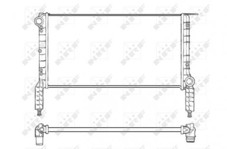 Фото автозапчасти радиатор двигателя FIAT DOBLO, DOBLO/MINIVAN 1.2 03.01- NRF 53232