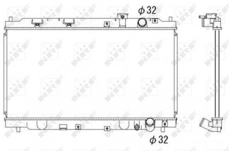 Фото автозапчасти радиатор двигателя HONDA INTEGRA 1.8 11.97-10.01 NRF 53284