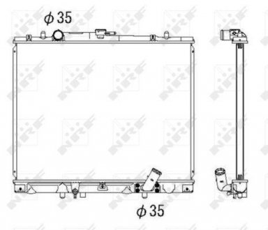Радиатор двигателя MITSUBISHI PAJERO SPORT I 2.5D 11.98- NRF 53285