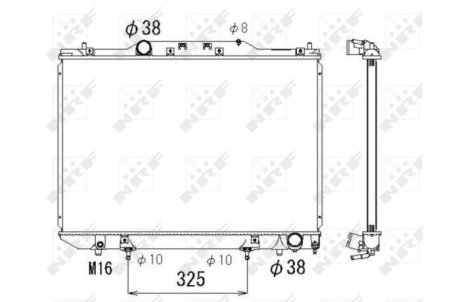 Фото автозапчасти радиатор двигателя TOYOTA PICNIC 2.2D 08.97-12.01 NRF 53319