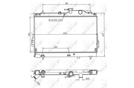 Фото автозапчасти радиатор двигателя HYUNDAI MATRIX 1.5D 10.01-08.10 NRF 53364