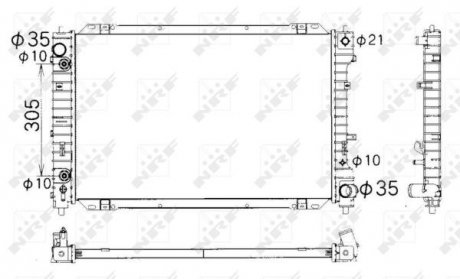 Фото автозапчасти радиатор двигателя MAZDA TRIBUTE 2.0 03.00-05.08 NRF 53378