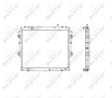 Радиатор двигателя TOYOTA HILUX VI 2.5D 11.01-07.05 NRF 53541