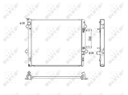 Фото автозапчастини радіатор двигуна TOYOTA LAND CRUISER PRADO 3.0D 09.02-08.09 NRF 53575