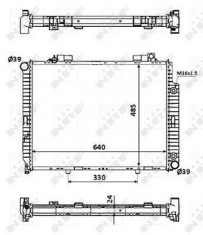 Фото автозапчасти радиатор двигателя MERCEDES E T-MODEL (S210), E (VF210), E (W210) 2.9D 03.96-07.99 NRF 53945