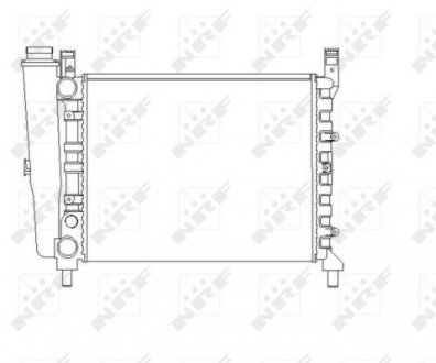 Фото автозапчасти радиатор двигателя FIAT UNO 1.1 01.83-12.93 NRF 54680 (фото 1)