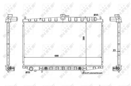 Радиатор, охлаждение двигателя NRF 56079