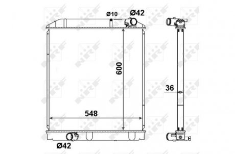 Фото автозапчасти радиатор, охлаждение двигателя NRF 58442