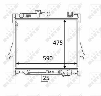 Фото автозапчасти радиатор двигателя (АКПП) ISUZU D-MAX I 3.0D 05.02-06.12 NRF 58480