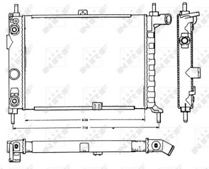 Фото автозапчасти радиатор двигателя OPEL KADETT E, KADETT E COMBO 1.6/1.8 09.84-07.94 NRF 58721