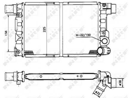 Фото автозапчасти радиатор двигателя FIAT CINQUECENTO 0.7 12.91-01.98 NRF 58844