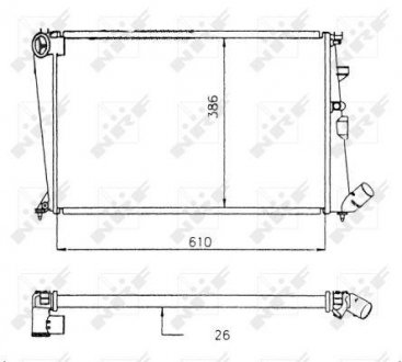 Фото автозапчасти радиатор двигателя CITROEN XANTIA 1.6/1.8/2.0 03.93-04.03 NRF 58914