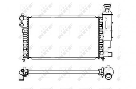 Радиатор двигателя (крышка на полоборота) PEUGEOT 106 I 1.0-1.6 08.91-04.96 NRF 58920 (фото 1)