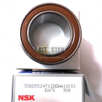 Підшипник шківа компресора кондиціонера NSK 35BD5524T12DDWA18C01 EA7S5