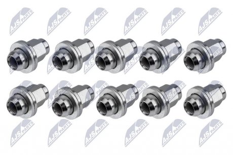 Фото автозапчастини комплект гайок колеса 10 pcs NTY KSP-TY-005